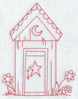 Country Outhouse (Redwork)
