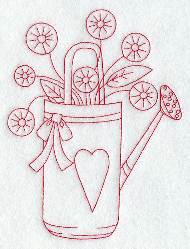Watering Can (Redwork)