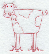 Country Cow (Redwork)