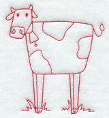 Country Cow (Redwork)