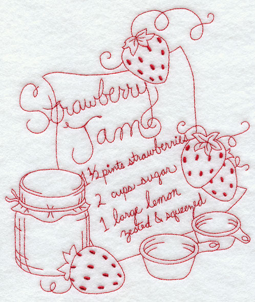 Strawberry Jam (Redwork)