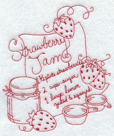 Strawberry Jam (Redwork)