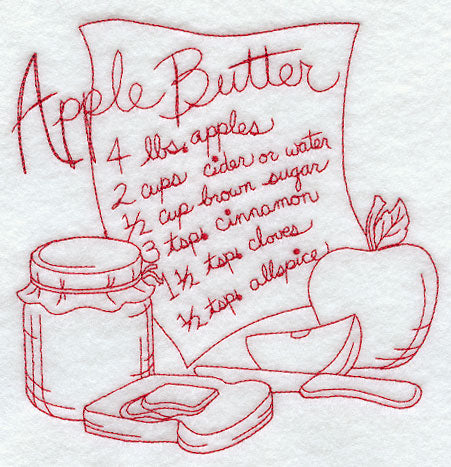 Apple Butter (Redwork)