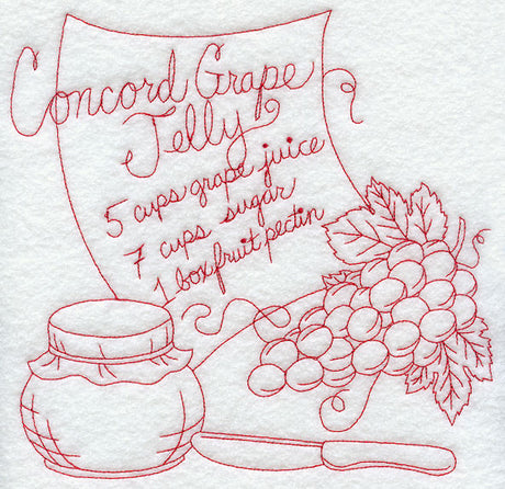 Concord Grape Jelly (Redwork)
