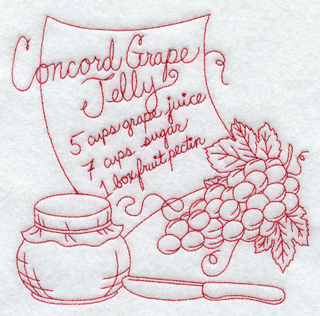 Concord Grape Jelly (Redwork)