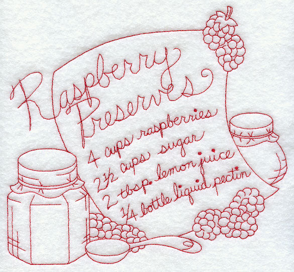 Raspberry Preserves (Redwork)