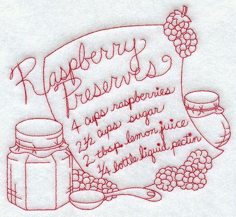 Raspberry Preserves (Redwork)
