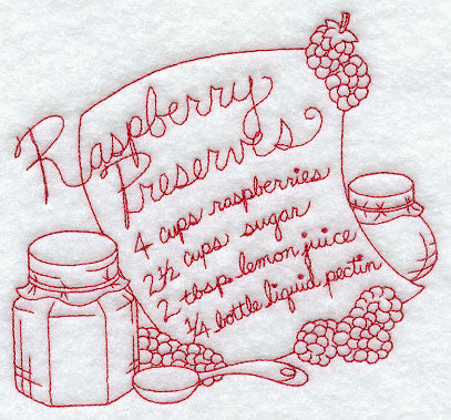 Raspberry Preserves (Redwork)