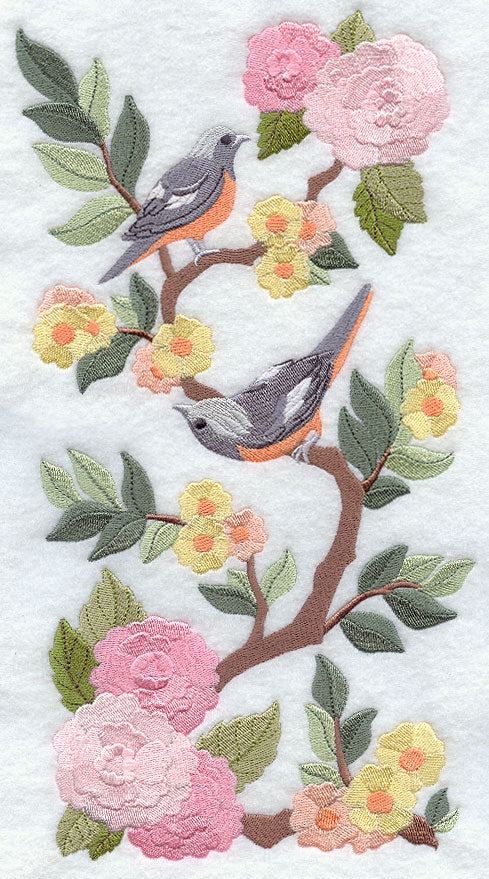 Chinoiserie Daurian Redstarts Panel