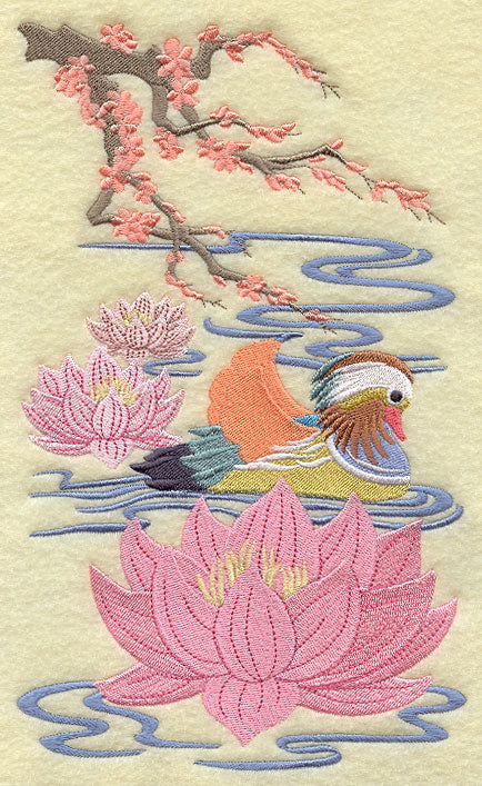 Chinoiserie Mandarin Duck Panel
