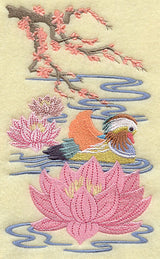 Chinoiserie Mandarin Duck Panel