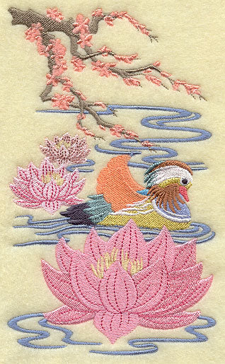 Chinoiserie Mandarin Duck Panel