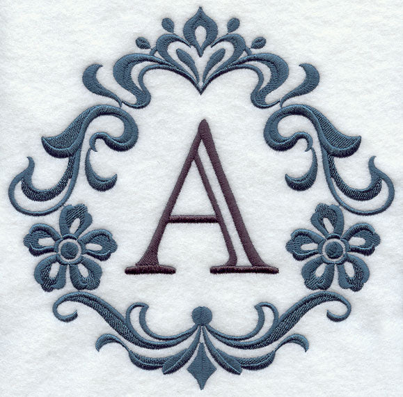 Damask Letter A - 7 inch