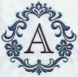 Damask Letter A - 7 inch