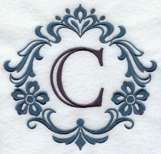 Damask Letter C - 7 inch
