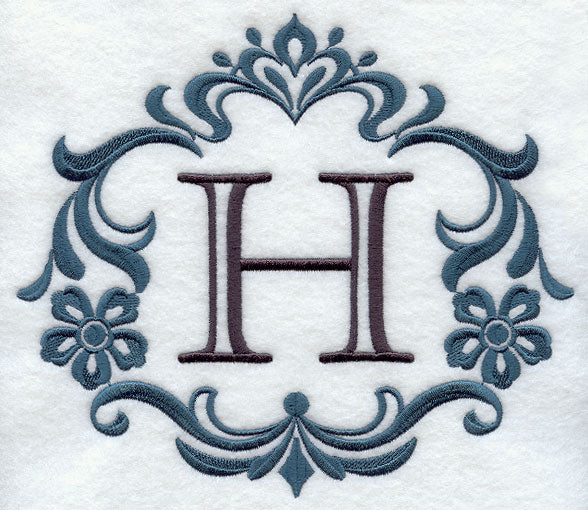 Damask Letter H - 7 inch