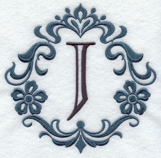 Damask Letter J - 7 Inch