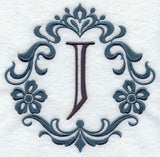 Damask Letter J - 7 Inch