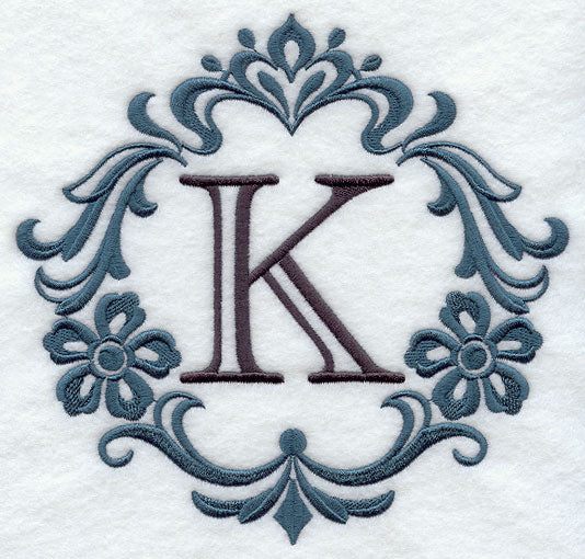 Damask Letter K - 7 Inch