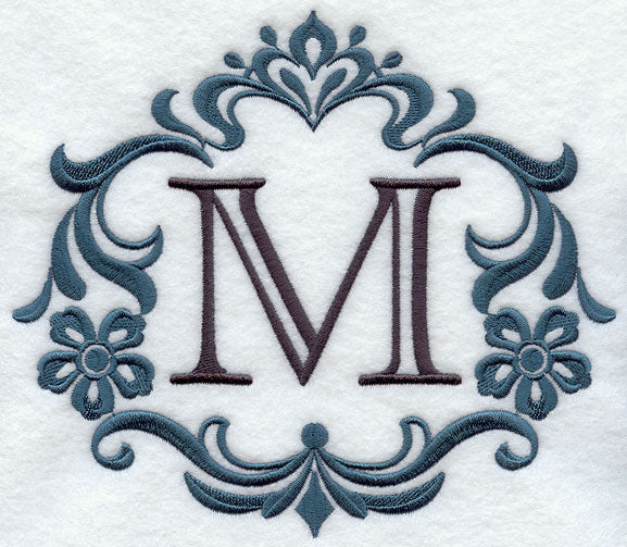 Damask Letter M - 7 Inch