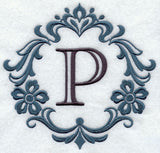Damask Letter P - 7 Inch