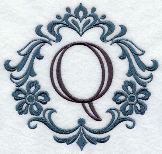 Damask Letter Q - 7 Inch