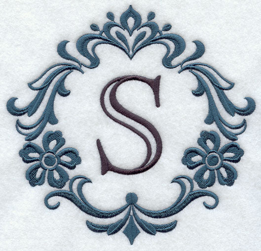 Damask Letter S - 7 Inch