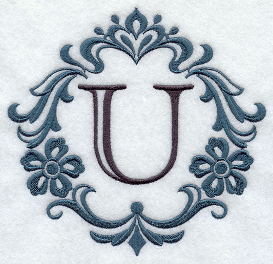 Damask Letter U - 7 Inch