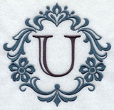Damask Letter U - 7 Inch