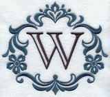 Damask Letter W - 7 Inch