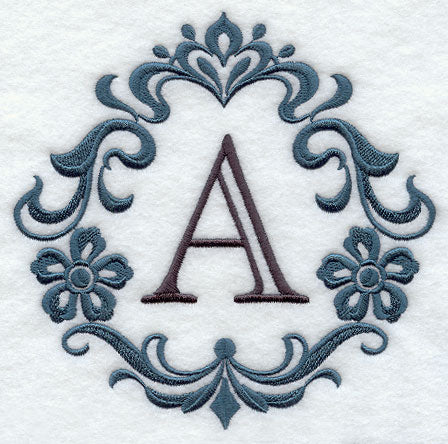 Damask Letter A - 7 inch