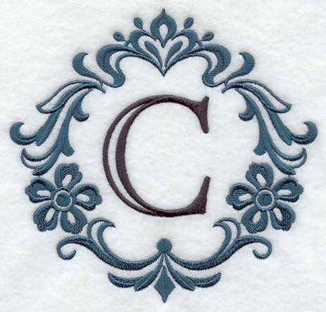 Damask Letter C - 7 inch