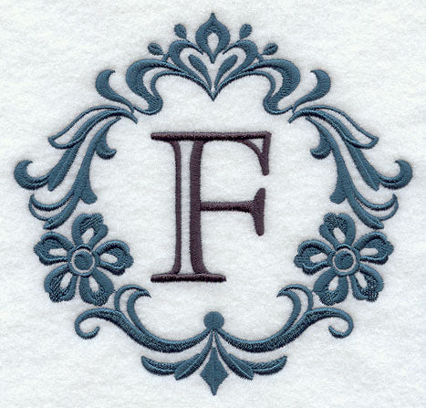 Damask Letter F - 7 inch