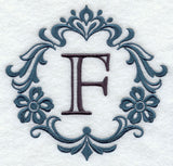 Damask Letter F - 7 inch