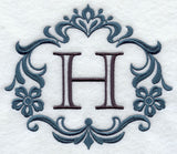 Damask Letter H - 7 inch