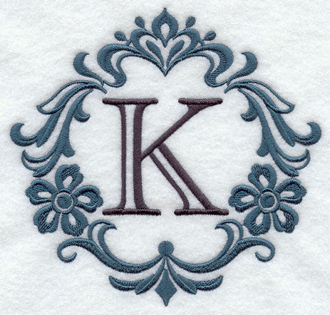 Damask Letter K - 7 Inch