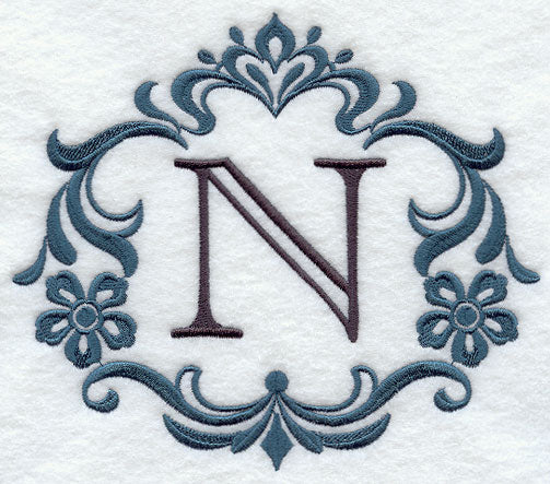Damask Letter N - 7 Inch