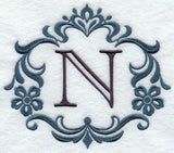Damask Letter N - 7 Inch