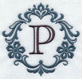 Damask Letter P - 7 Inch