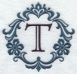 Damask Letter T - 7 Inch