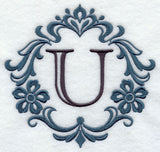 Damask Letter U - 7 Inch