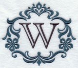 Damask Letter W - 7 Inch