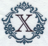 Damask Letter X - 7 Inch
