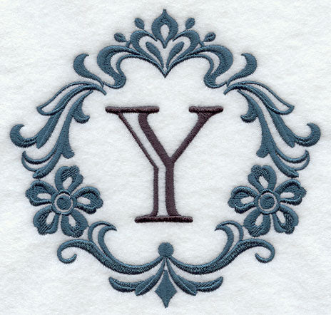 Damask Letter Y - 7 Inch