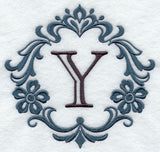 Damask Letter Y - 7 Inch