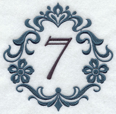 Damask Number 7 - 7 Inch