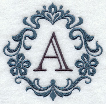Damask Letter A - 7 inch