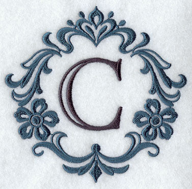 Damask Letter C - 7 inch