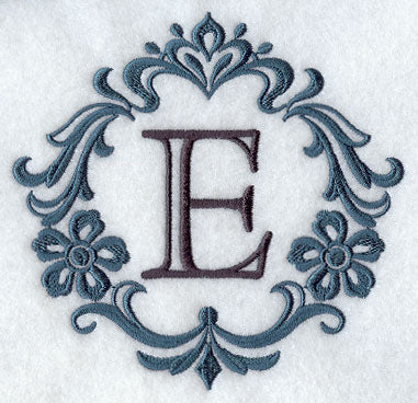 Damask Letter E - 7 inch