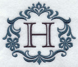 Damask Letter H - 7 inch